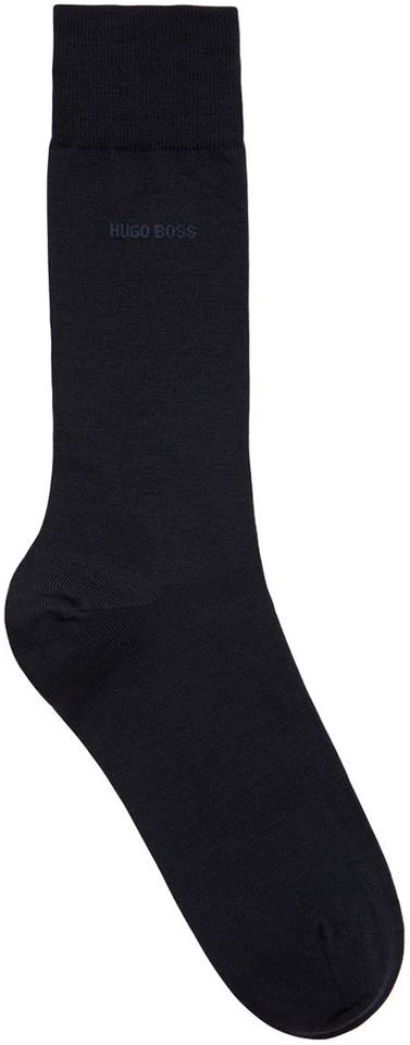 Effen Donkerblauwe Sokken Boss Black