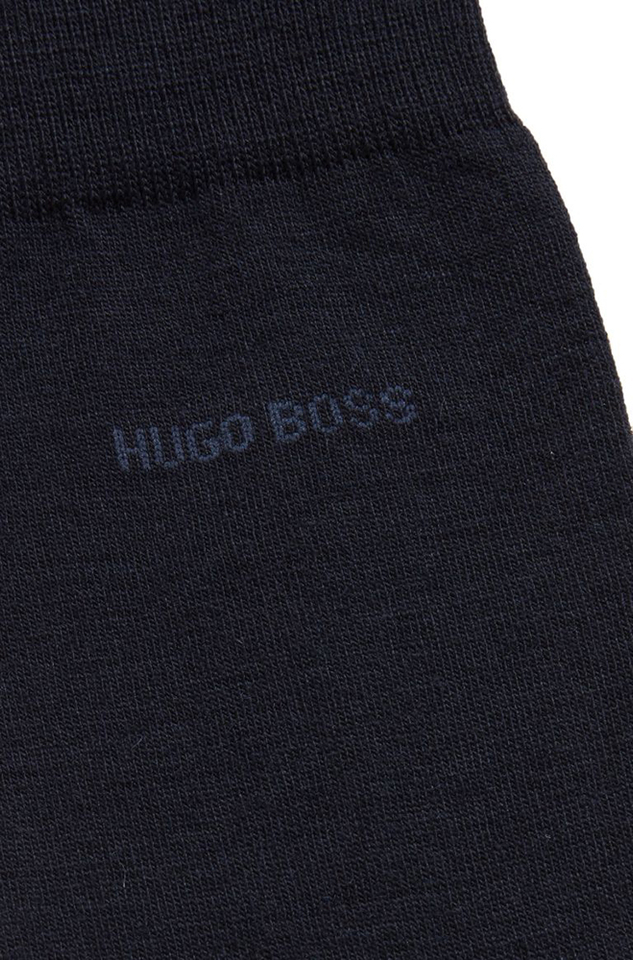 Effen Donkerblauwe Sokken Boss Black