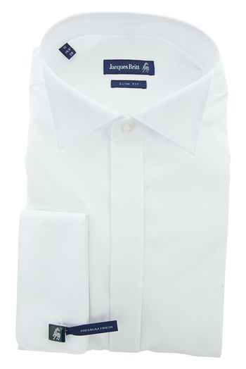 Wit katoenen smokinghemd slim fit met lange mouwen Jacques Britt