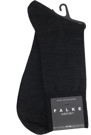 Donkergrijze sokken Airport Falke