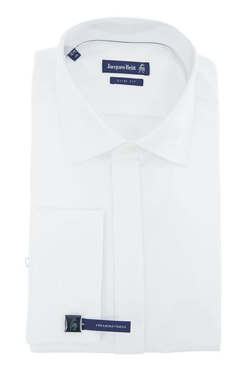 Wit katoenen hemd slim fit met lange mouwen Jacques Britt