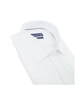 Wit katoenen hemd slim fit met lange mouwen Jacques Britt
