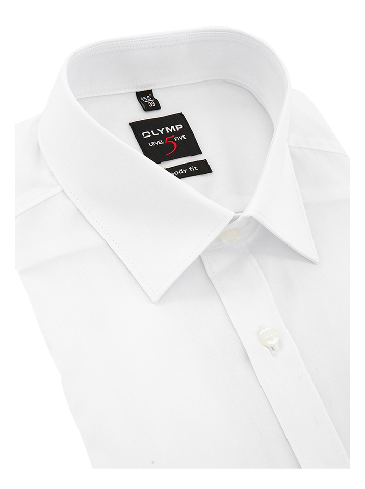Wit gekleed hemd slim fit met lange mouwen Olymp 
