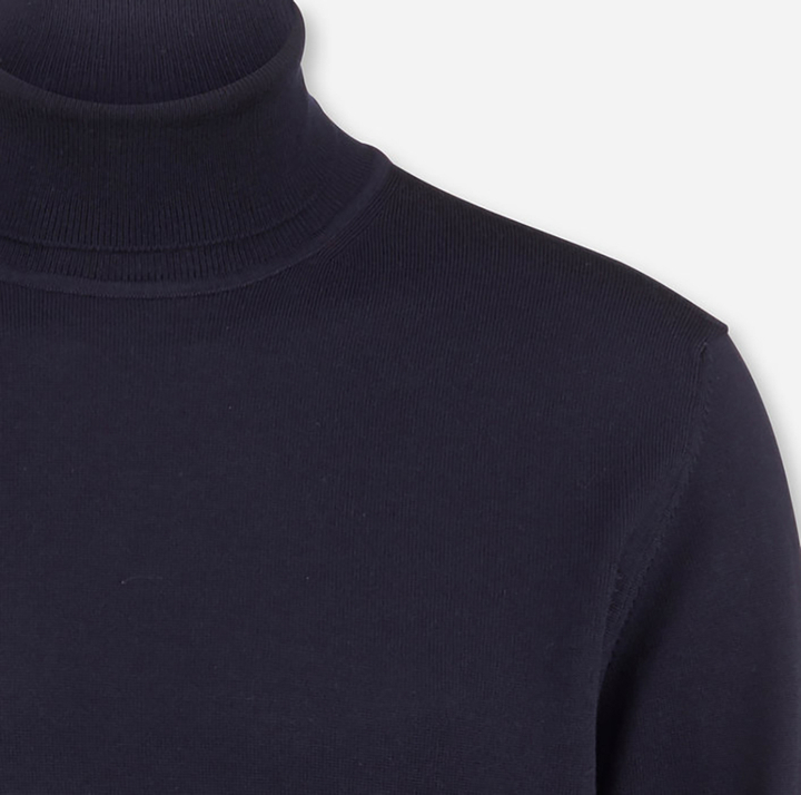 Donkerblauwe Trui met Rolkraag Olymp