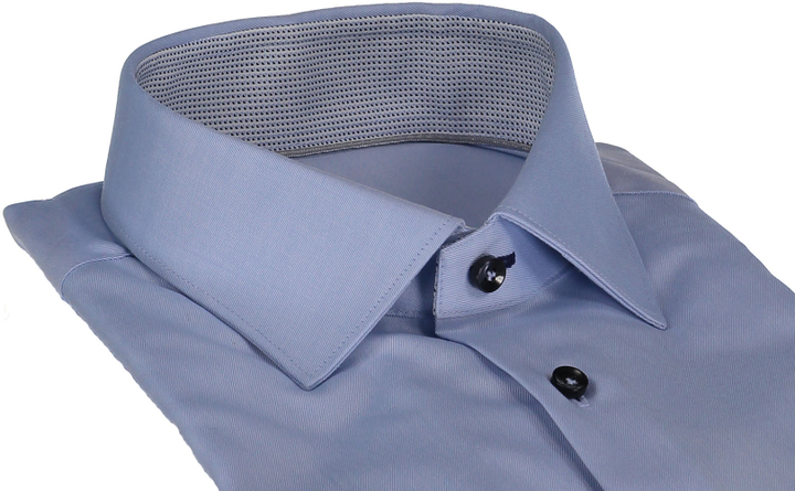 lichtblauw katoenen hemd slim fit met lange mouwen Jacques Britt