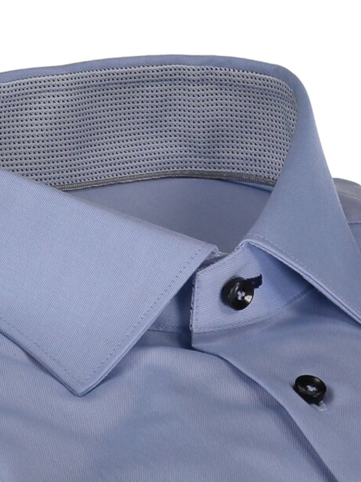 lichtblauw katoenen hemd slim fit met lange mouwen Jacques Britt