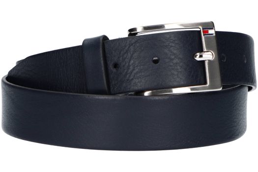 Donkerblauwe Riem met Zilveren Boucle Tommy Hilfiger