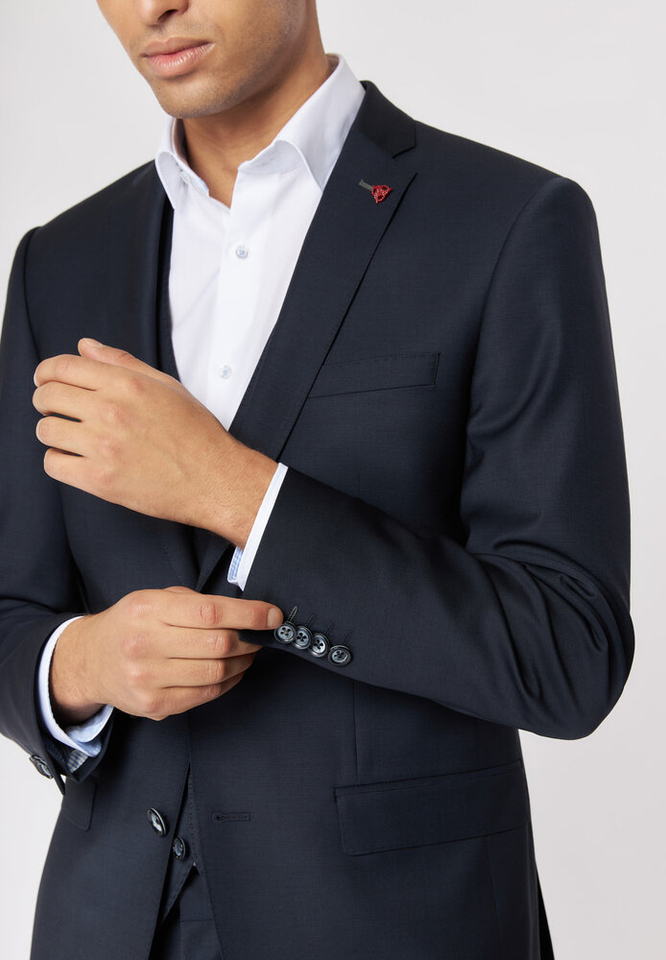 Donkerblauwe Blazer Roy Robson