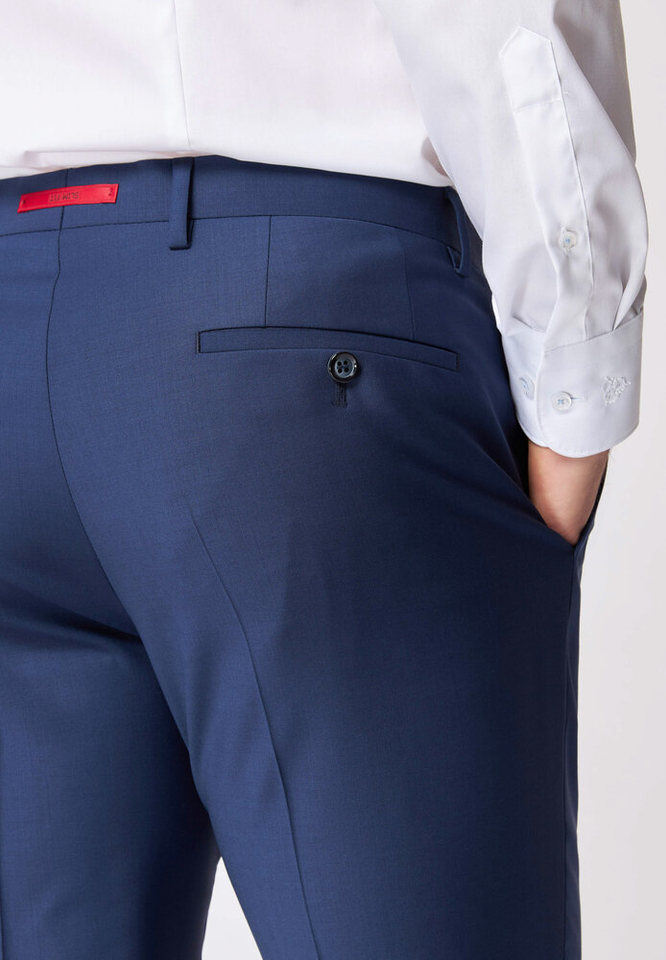 Effen Donkerblauwe kostuumbroek Roy Robson