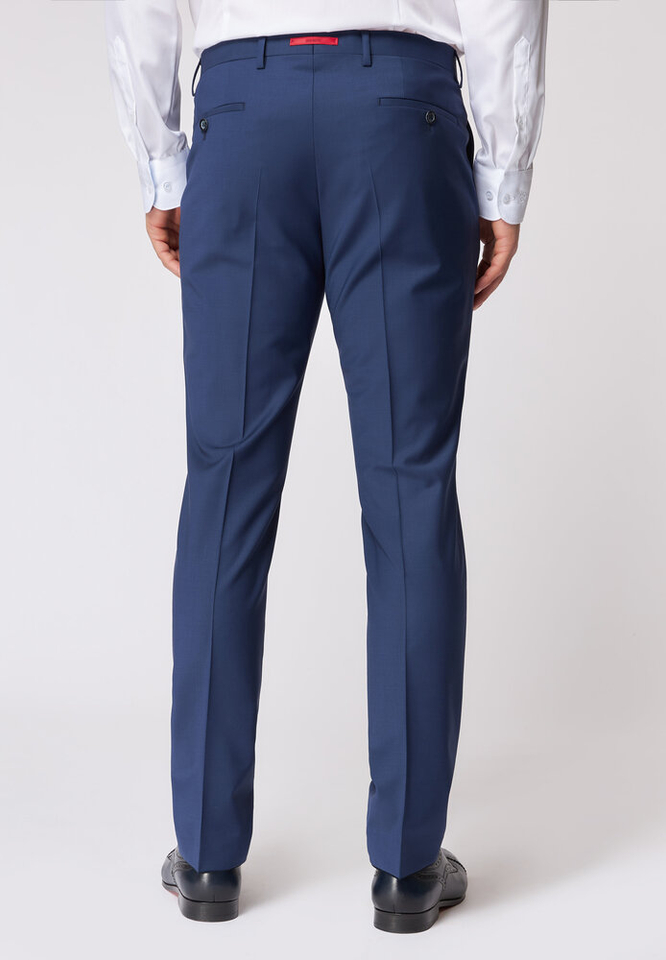 Effen Donkerblauwe kostuumbroek Roy Robson