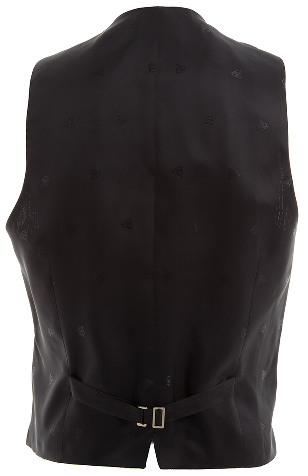 Donkerblauwe gilet met zwarte rugzijde Roy Robson