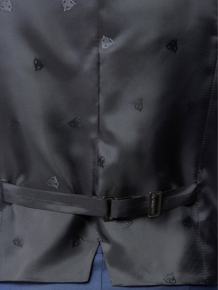 Donkerblauwe gilet met zwarte rugzijde Roy Robson