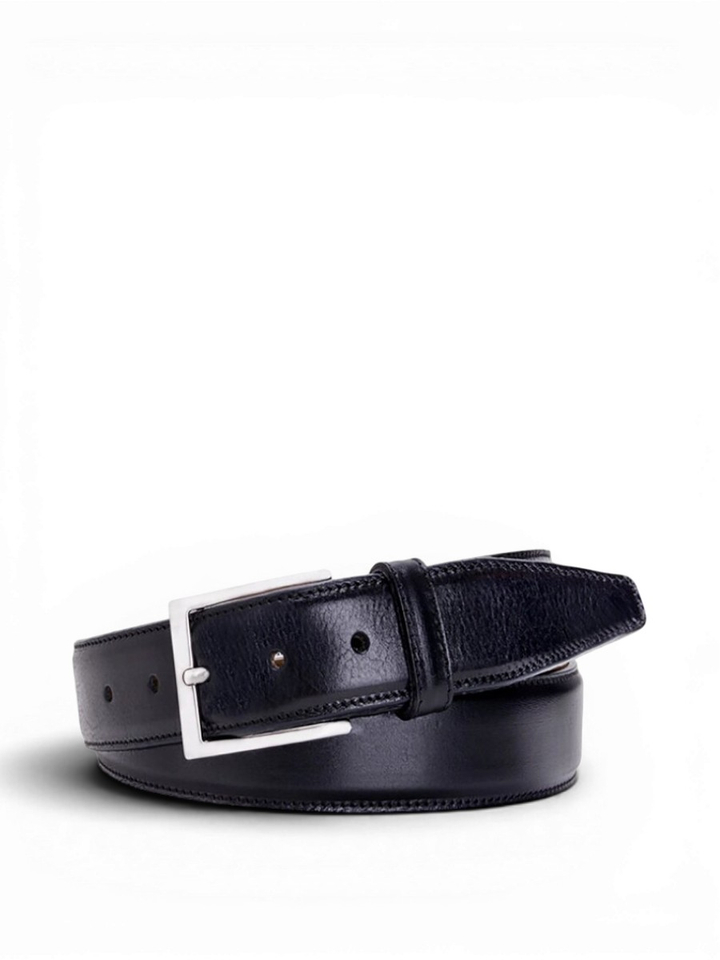 Zwarte Lederen Riem Profuomo Michaelis