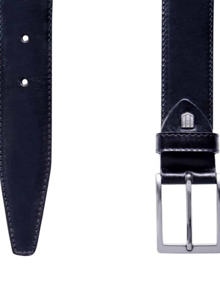Zwarte Lederen Riem Profuomo Michaelis