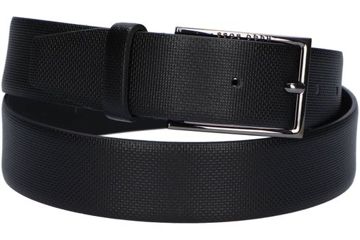 Zwarte riem met blokjes patroon Hugo Boss