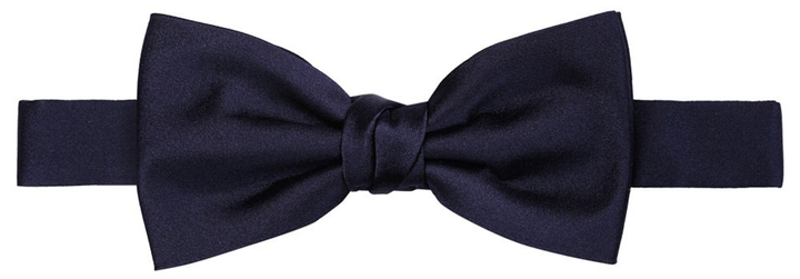 Donkerblauwe zijden strik Profuomo 
