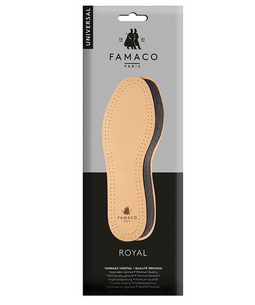 Lederen inlegzool met latex onderlaag Famaco