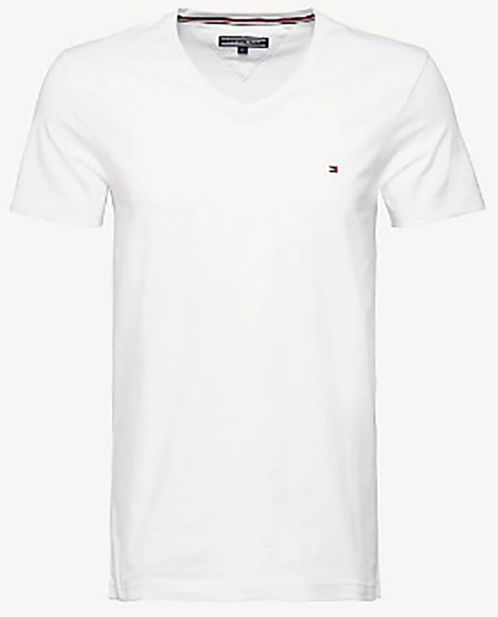Witte t-shirt met V-hals Tommy Hilfiger 