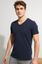 Blauwe effen T-shirt met Korte Mouwen met Logo Tommy Hilfiger