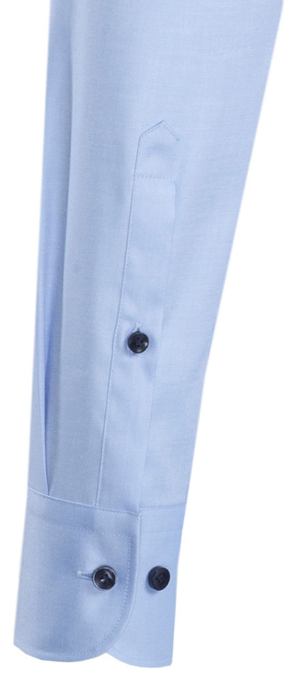 Effen lichtblauw katoenen hemd slim fit met lange mouwen Jacques Britt 