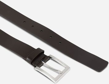 Donkerbruine effen Riem Karl Lagerfeld met zilverkleurige gesp Karl Lagerfeld