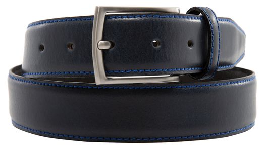 Donkerblauwe Riem met Felblauwe Stik Profuomo Michaelis