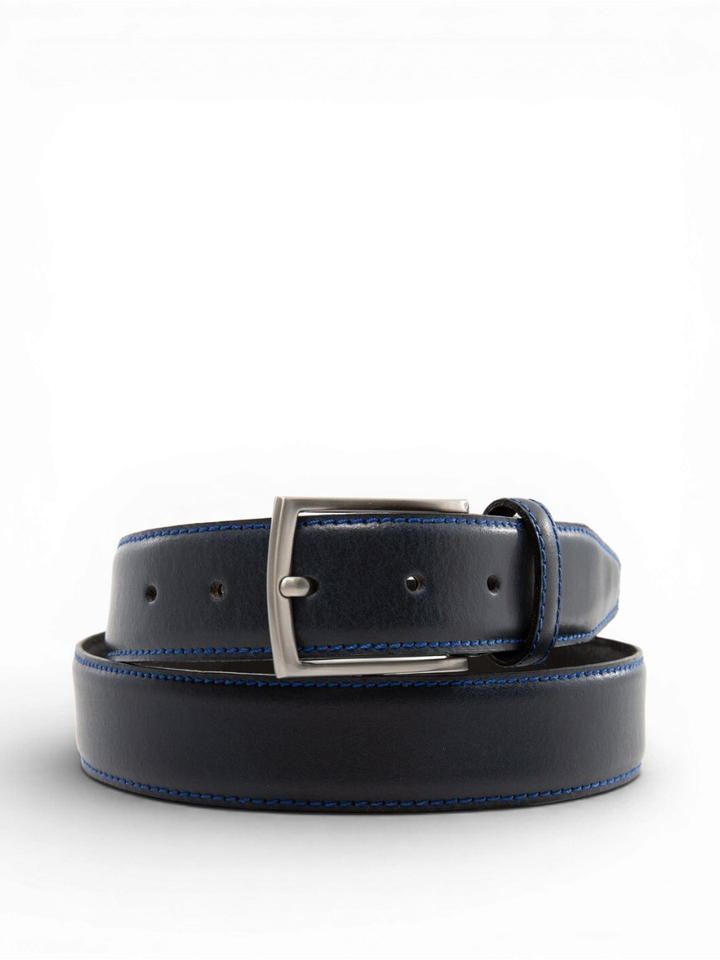 Donkerblauwe Riem met Felblauwe Stik Profuomo Michaelis