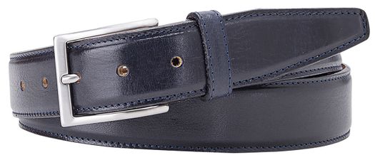 Donkerblauwe Riem met Zilverkleurige Gesp Profuomo Michaelis