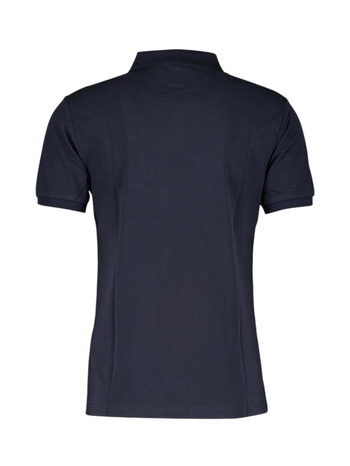 Donkerblauwe polo met geborduurd logo Hackett