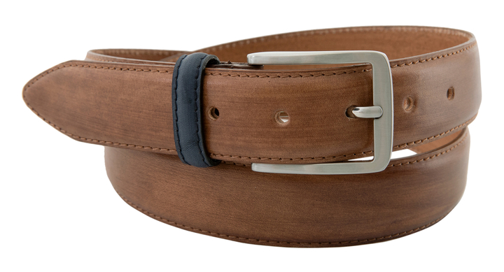 Cognac lederen riem Profuomo Michaelis