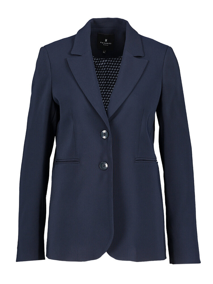 Donkerblauwe geklede blazer Xandres