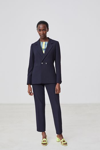 Donkerblauwe geklede broek Xandres