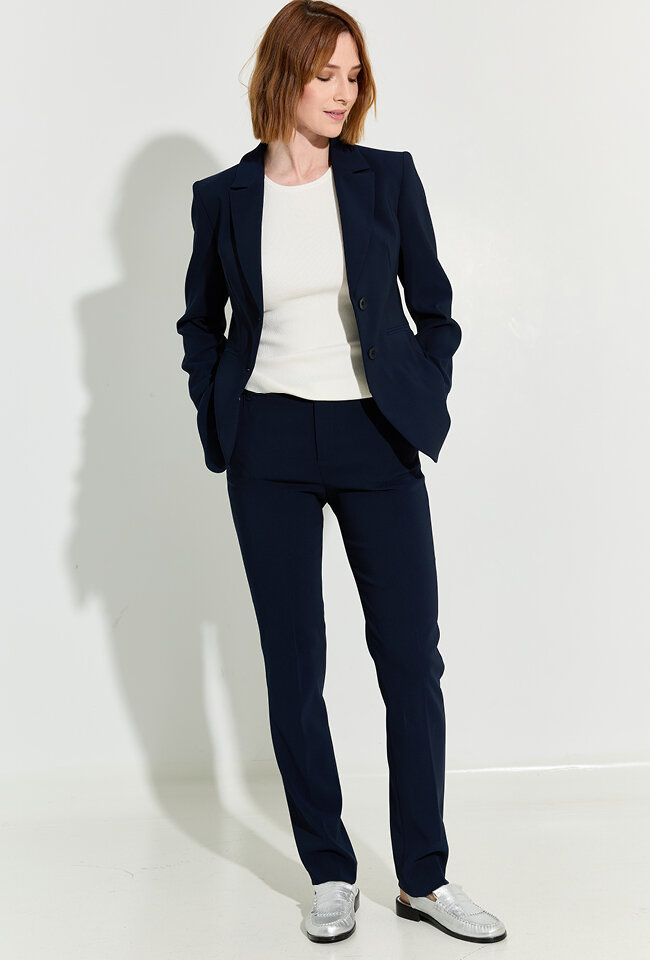 Donkerblauwe geklede broek Xandres