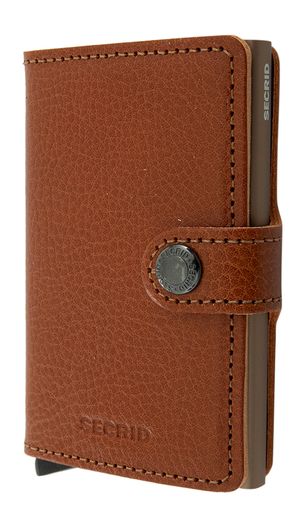 Cognac kleurige miniwallet Miniwallet Vegan  Secrid
