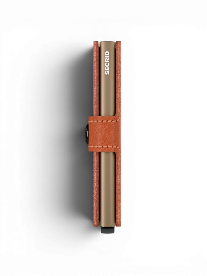 Cognac kleurige miniwallet Miniwallet Vegan Secrid