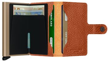 Cognac kleurige miniwallet Miniwallet Vegan  Secrid