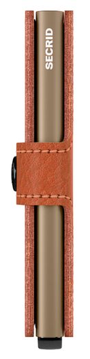 Cognac kleurige miniwallet Miniwallet Vegan  Secrid