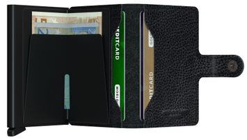 Zwarte lederen miniwallet Vegan Secrid