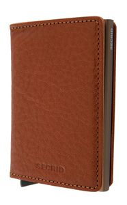 Secrid Cognackleurige lederen miniwallet Vegan 