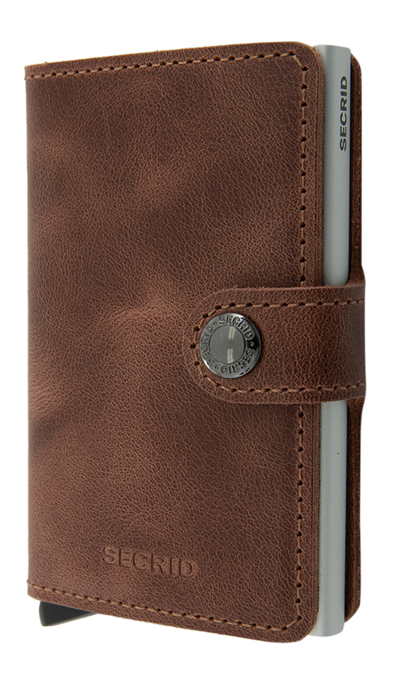 Bruin gevlamde miniwallet Vintage Secrid