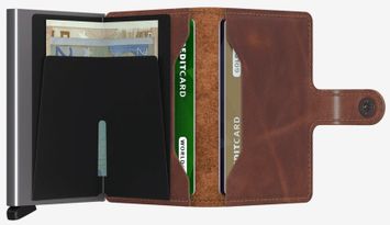 Bruin gevlamde miniwallet Vintage Secrid