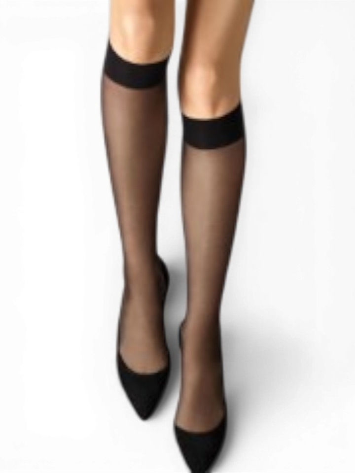 Zwarte sokken SATIN TOUCH 20 WOLFORD