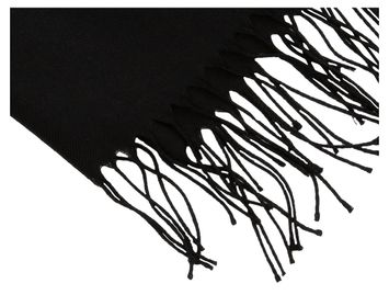 Effen Zwarte Sjaal met Ruffles L'Immagine