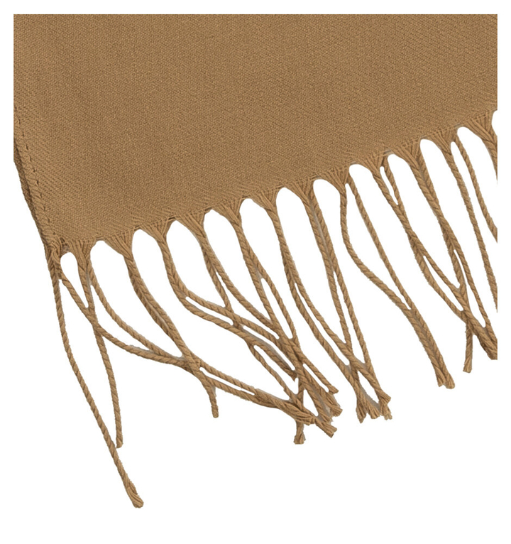 Effen Beige Sjaal met Ruffles L'Immagine
