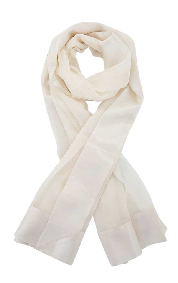 Beige Zijden Sjaal L'immagine