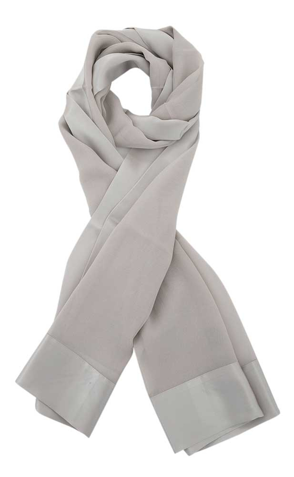 Lichtgrijze Zijden Sjaal L'immagine