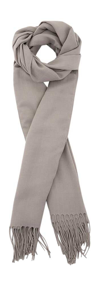 Beige zandkleurige sjaal met franjes L'Immagine