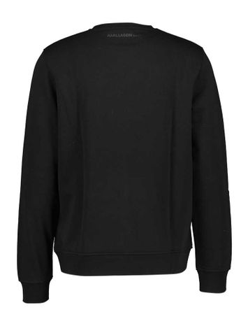 Zwarte sweater met letter K op borst Karl Lagerfeld