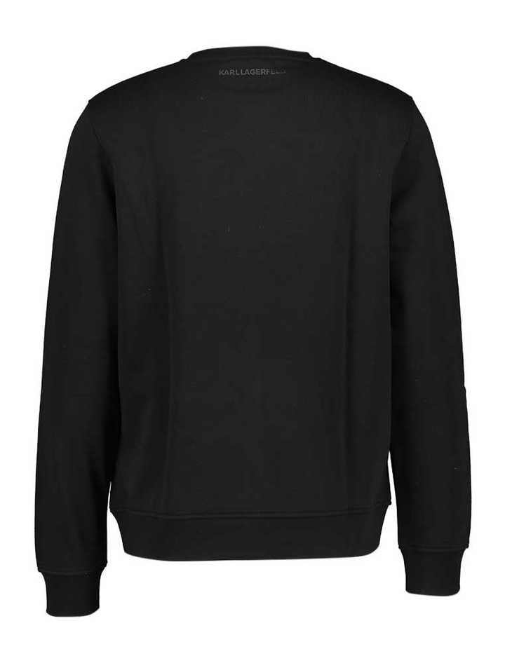 Zwarte sweater met letter K op borst Karl Lagerfeld