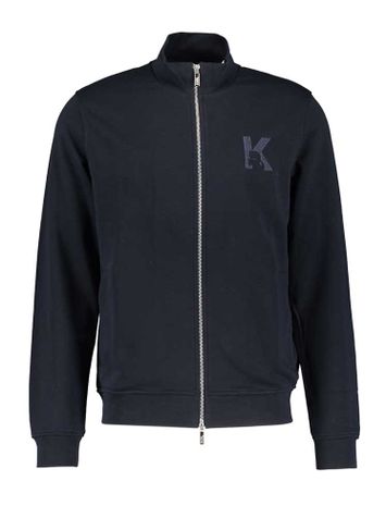 Blauwe gilet met rits en logo Karl Lagerfeld 